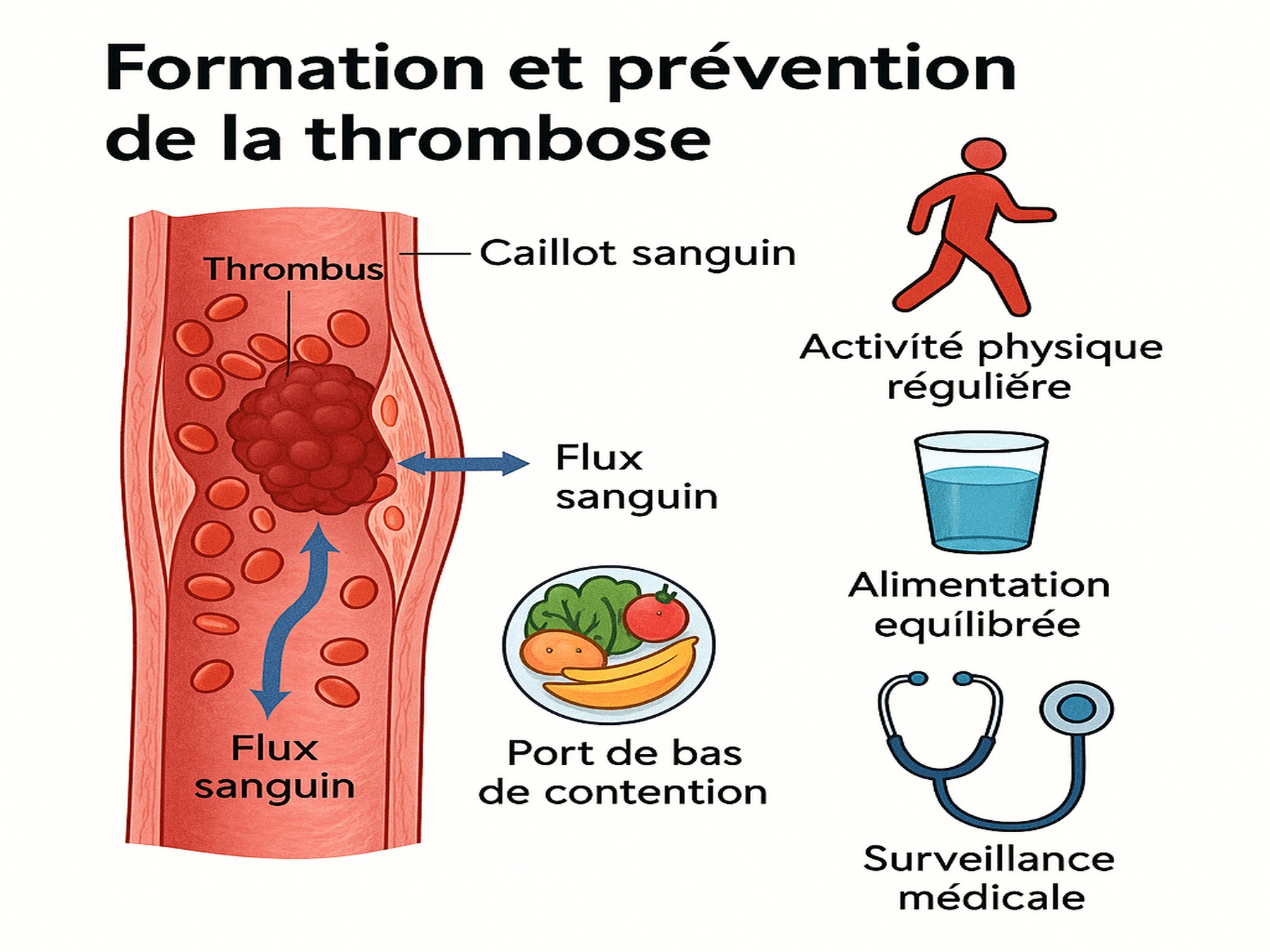 Prévention des thromboses – approche médicale illustrée
