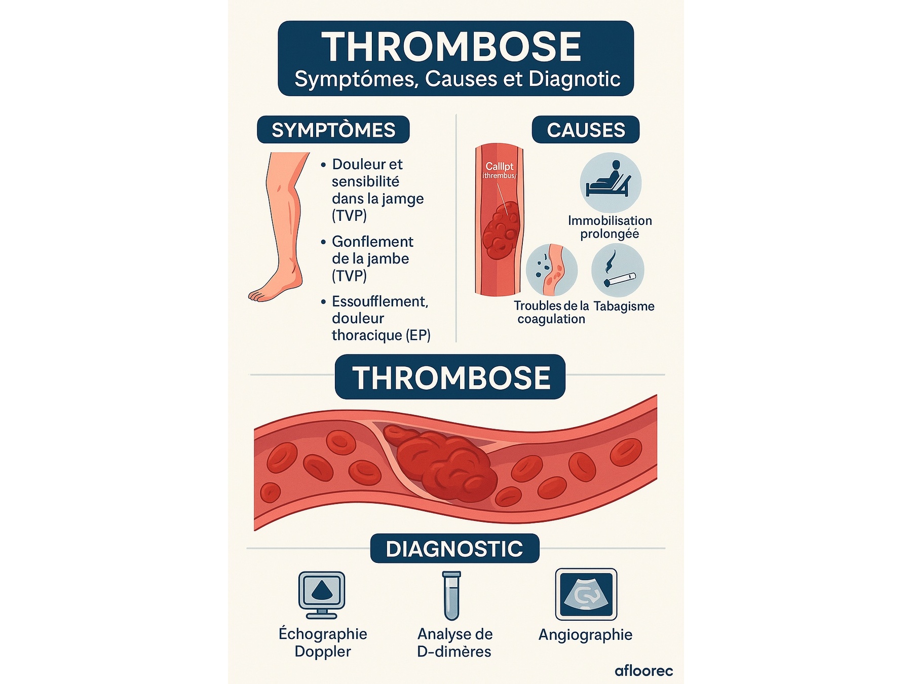 Symptômes de la thrombose — signes cliniques à reconnaître